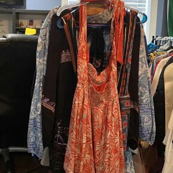 Free People Libby convertible dress coral red size XS - Picture 5 of 8